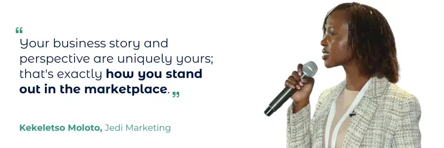 A Woman In A White Blazer Smiling While Holding A Microphone. – Keleketso Moloko, Jodi Marke