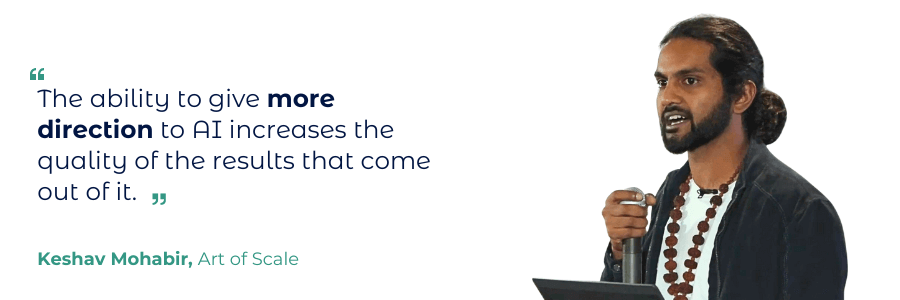 Man Speaking With Quote On Giving Direction And Improving Outcomes.
